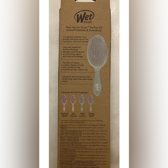 Wet Brush Go Green Tea Tree Oil Infused Treatment & Shine Brush New💚 - Picture 7 of 7